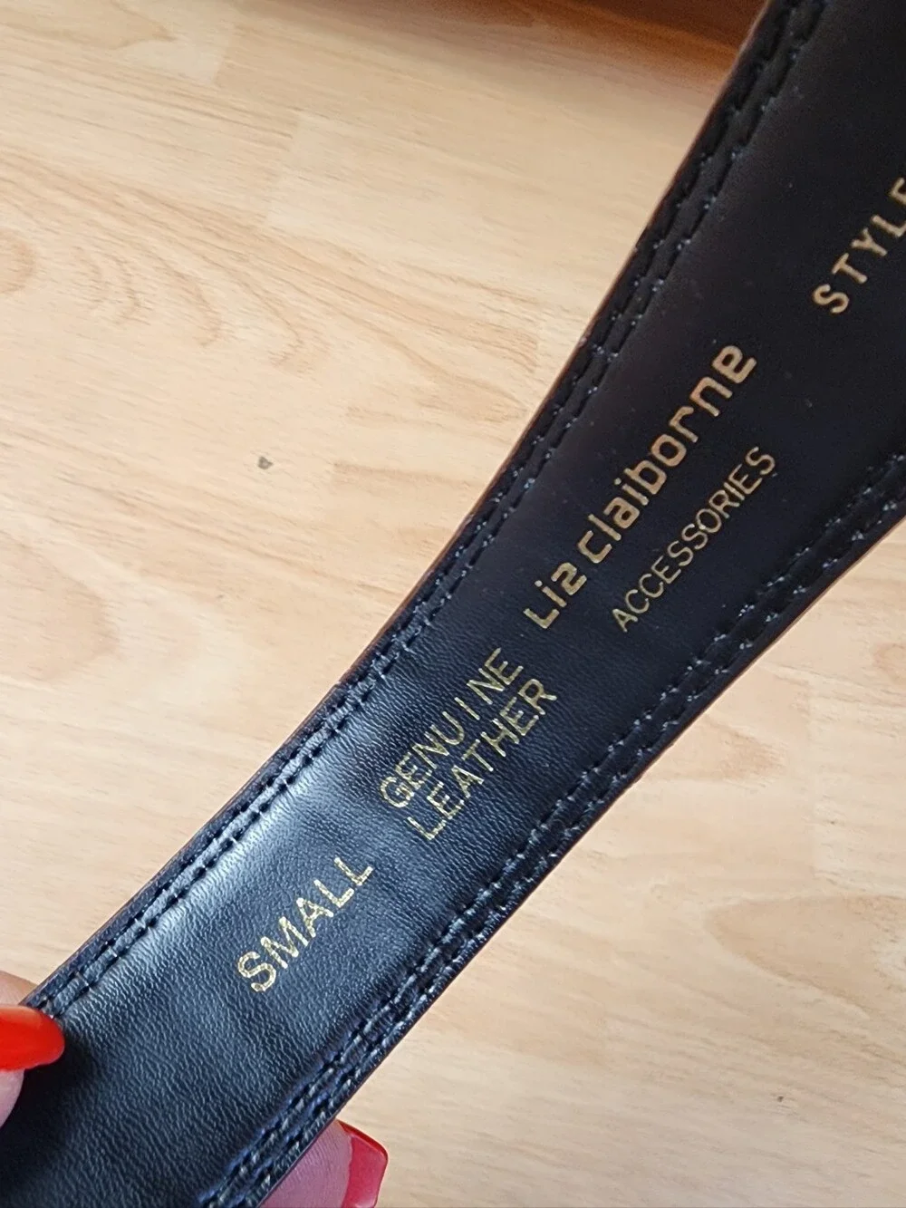 Genuine Leather Brown Croc Belt Size Small Liz Claiborne Boho